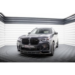 Накладка сплиттер на передний бампер на BMW X3 G01 / X4 G02 M-Pack рестайл