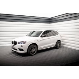 Накладки сплиттеры на пороги на BMW X3 F25 M-Pack