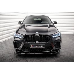 Накладка сплиттер на передний бампер на BMW X6 M F96