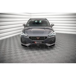 Накладка сплиттер на передний бампер на Cupra Leon