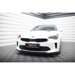 Накладка сплиттер на передний бампер на Kia Stinger GT / GT-Line