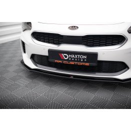 Накладка сплиттер на передний бампер на Kia Stinger GT / GT-Line