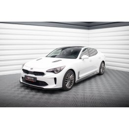 Накладка сплиттер на передний бампер на Kia Stinger GT / GT-Line