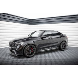 Накладки сплиттеры на пороги на Mercedes GLC C253 Coupe / X253 SUV 63 AMG