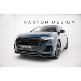 Накладка сплиттер на передний бампер на Audi Q8