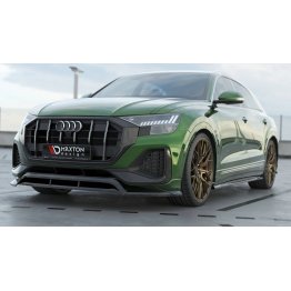 Накладка сплиттер на передний бампер на Audi Q8 рестайл