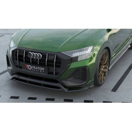 Накладка сплиттер на передний бампер на Audi Q8 рестайл