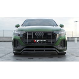 Накладка сплиттер на передний бампер на Audi Q8 рестайл