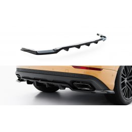 Накладка сплиттер на задний бампер на Audi Q8 рестайл