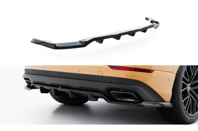 Накладка сплиттер на задний бампер на Audi Q8 рестайл