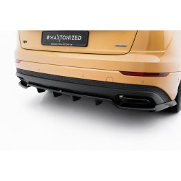 Накладка сплиттер на задний бампер на Audi Q8 рестайл