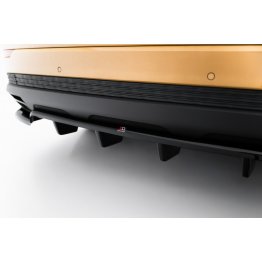 Накладка сплиттер на задний бампер на Audi Q8 рестайл