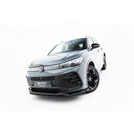 Накладка сплиттер на передний бампер V2 на VW Tiguan III R-Line