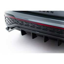 Накладка сплиттер на задний бампер на VW Tiguan III R-Line