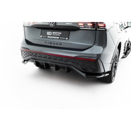 Накладка сплиттер на задний бампер на VW Tiguan III R-Line