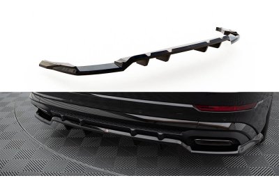 Накладка сплиттер на задний бампер на Audi SQ8 / Q8 S-Line рестайл