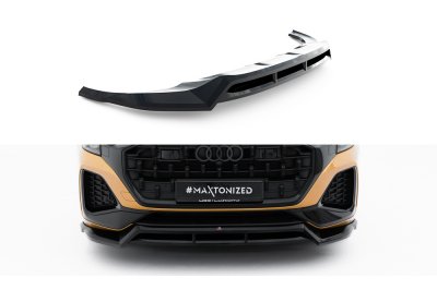 Накладка сплиттер на передний бампер на Audi Q8 рестайл