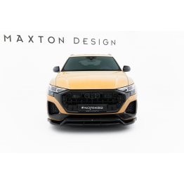 Накладка сплиттер на передний бампер на Audi Q8 рестайл