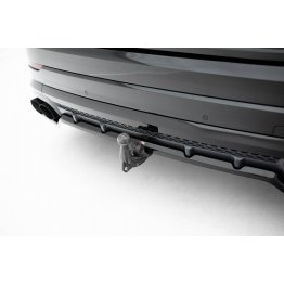 Накладка сплиттер на задний бампер V2 на Audi SQ8 / Q8 S-Line рестайл