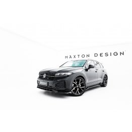 Накладка сплиттер на передний бампер на VW Touareg III R-Line рестайл