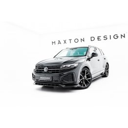 Накладка сплиттер на передний бампер на VW Touareg III R-Line рестайл