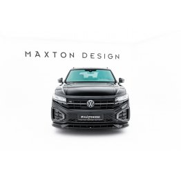 Накладка сплиттер на передний бампер на VW Touareg III R-Line рестайл