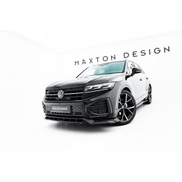 Накладка сплиттер на передний бампер на VW Touareg III R-Line рестайл