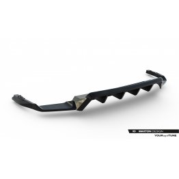 Накладка сплиттер на задний бампер на VW Touareg III R-Line рестайл