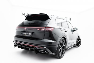 Накладка сплиттер на задний бампер на VW Touareg III R-Line рестайл