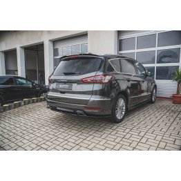 Накладка сплиттер на задний бампер центральная на Ford S-Max II Vignale рестайл