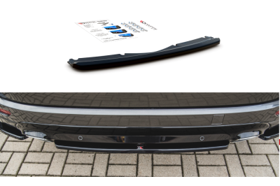 Накладка сплиттер на задний бампер центральная на Ford S-Max II Vignale рестайл