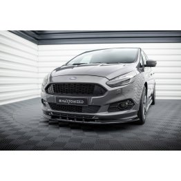 Накладка сплиттер на передний бампер на Ford S-Max II ST-Line