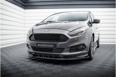 Накладка сплиттер на передний бампер на Ford S-Max II ST-Line
