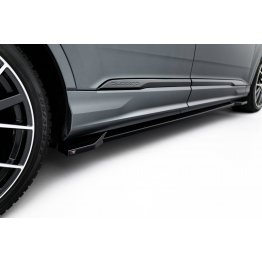 Накладки сплиттеры на пороги на Audi SQ7 / Q7 S-Line 4M рестайл 2