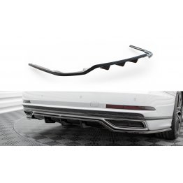 Накладка сплиттер на задний бампер на Audi A8 D5 S-Line