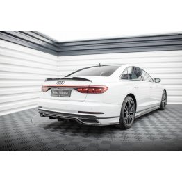 Накладка сплиттер на задний бампер на Audi A8 D5 S-Line