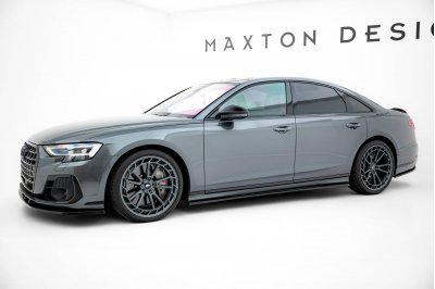 Накладки сплиттеры на пороги на Audi S8 / A8 S-Line D5 рестайл