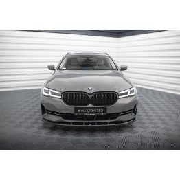 Накладка сплиттер на передний бампер V1 на BMW 5 G30 / G31 рестайл