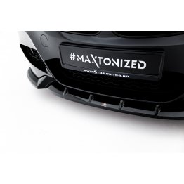 Накладка сплиттер на передний бампер V1 на BMW 3 F34 GT M-Pack