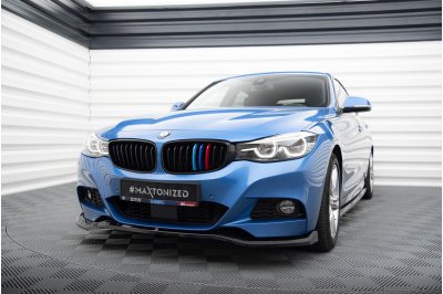 Накладка сплиттер на передний бампер V2 на BMW 3 F34 GT M-Pack