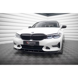 Накладка сплиттер на передний бампер на BMW 3 G20 / G21 Sport Line