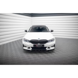 Накладка сплиттер на передний бампер на BMW 3 G20 / G21 Sport Line