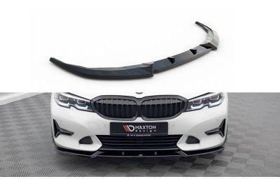 Накладка сплиттер на передний бампер на BMW 3 G20 / G21 Sport Line