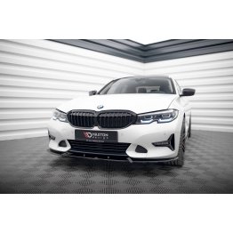 Накладка сплиттер на передний бампер на BMW 3 G20 / G21 Sport Line