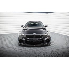 Накладка сплиттер на передний бампер V4 на BMW M2 G87