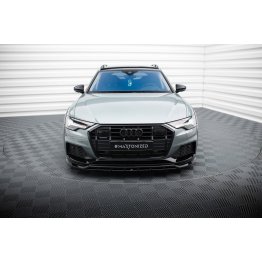Накладка сплиттер на передний бампер на Audi A6 C8 Allroad