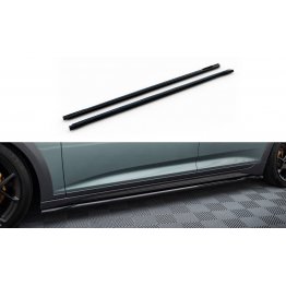 Накладки сплиттеры на пороги на Audi A6 C8 Allroad