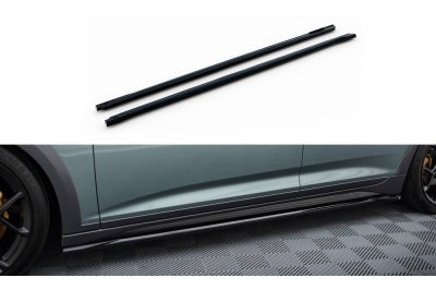 Накладки сплиттеры на пороги на Audi A6 C8 Allroad