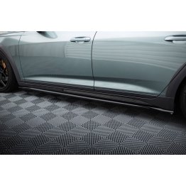 Накладки сплиттеры на пороги на Audi A6 C8 Allroad