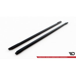 Накладки сплиттеры на пороги на Audi A6 C8 Allroad